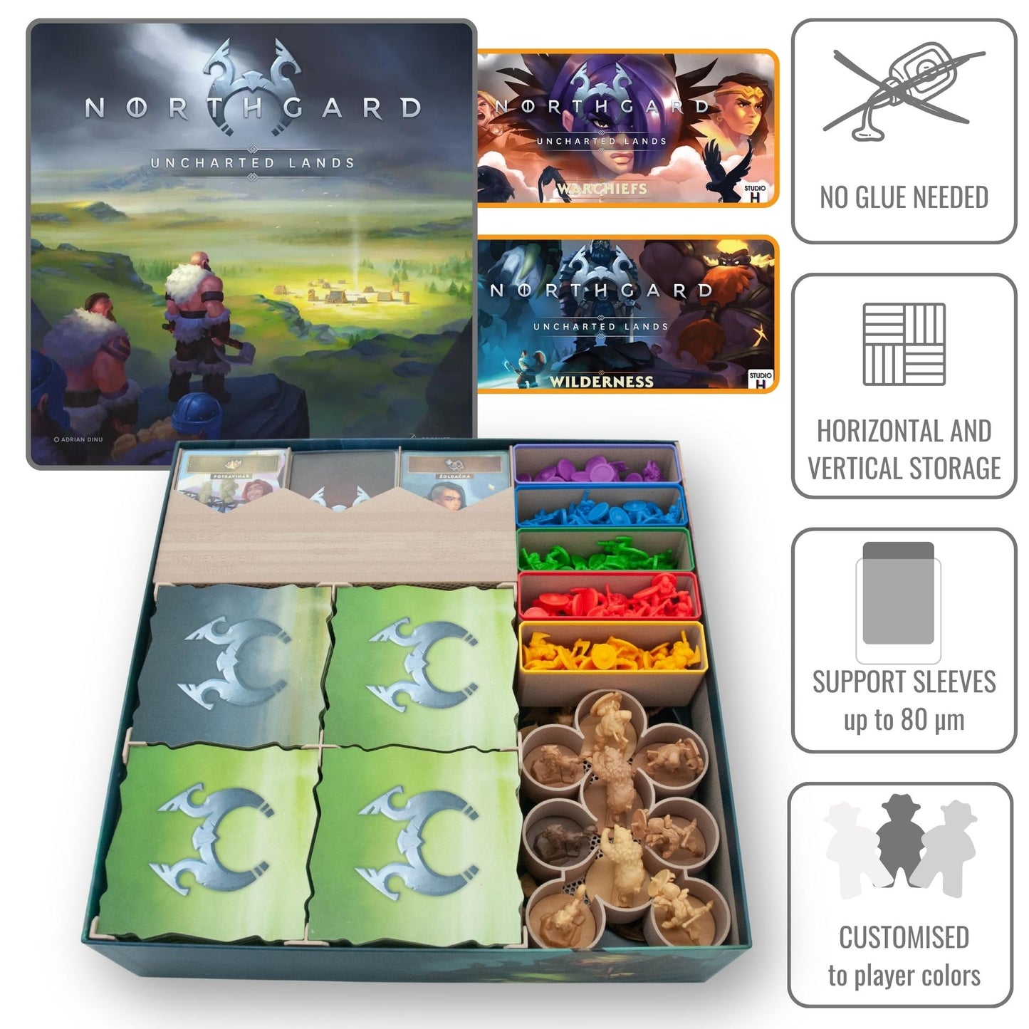 Northgard: Uncharted Lands - board game insert