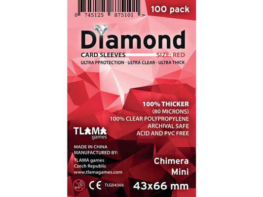 Card sleeves Diamond Red: Chimera Mini 43x66