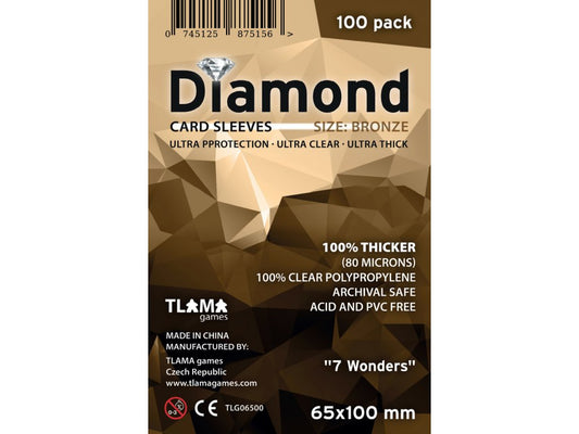 Card sleeves Diamond Bronze: 7 Wonders 65x100