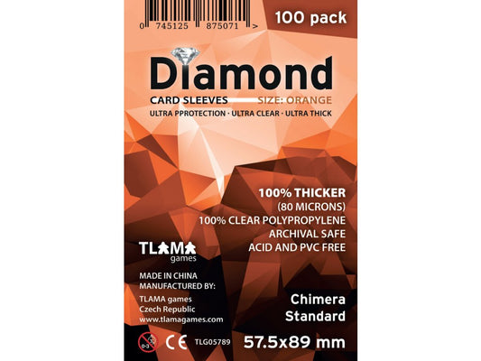 Card sleeves Diamond Orange: Chimera Standard 57,5x89