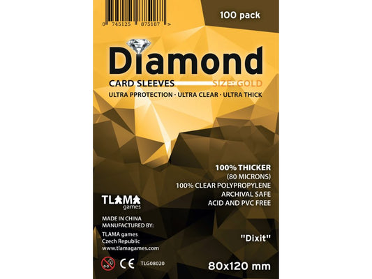 Card sleeves Diamond Gold: Dixit 80x120