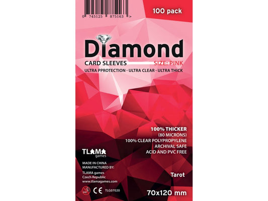 Card sleeves Diamond Pink: Tarot 70x120