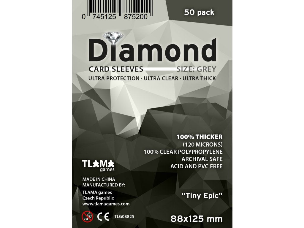 Card sleeves Diamond Grey: Tiny Epic 88x125